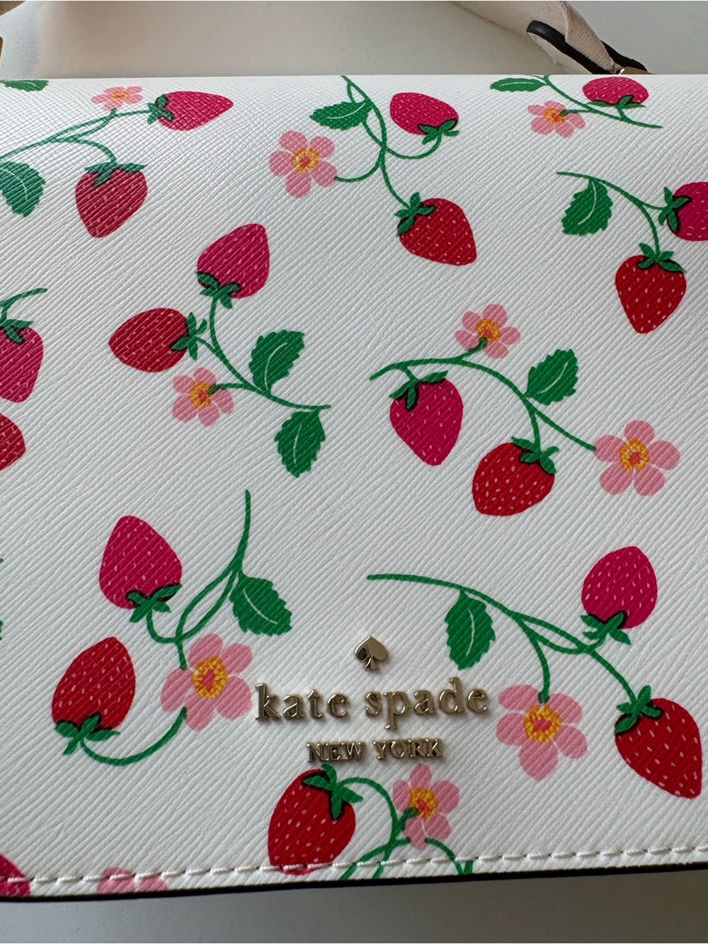 Kate Spade Strawberry Vine Crossbody Saddle Bag - Picture 2 of 13